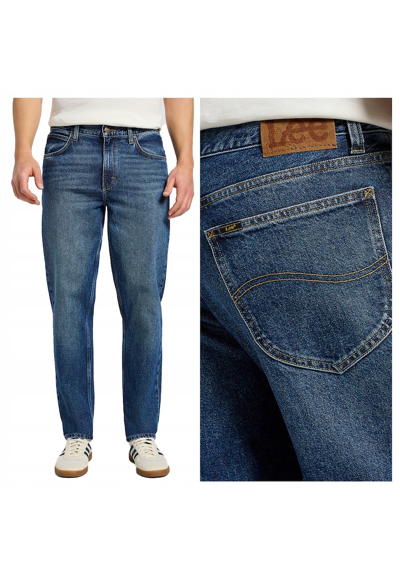 Blugi Barbati - Oscar - Slim Fit - Talie Medie - Lungi - Fermoar - 5 Buzunare - Bumbac - W31-L32 US - Albastru