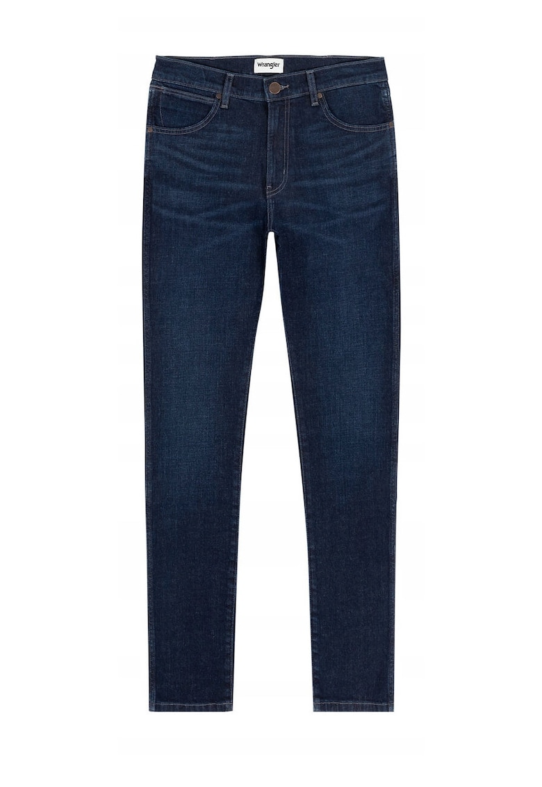 Blugi Barbati - Larston - Skinny Fit - Talie Joasa - 5 Buzunare - Fermoar - Lungi - Bumbac - Albastru - Albastru