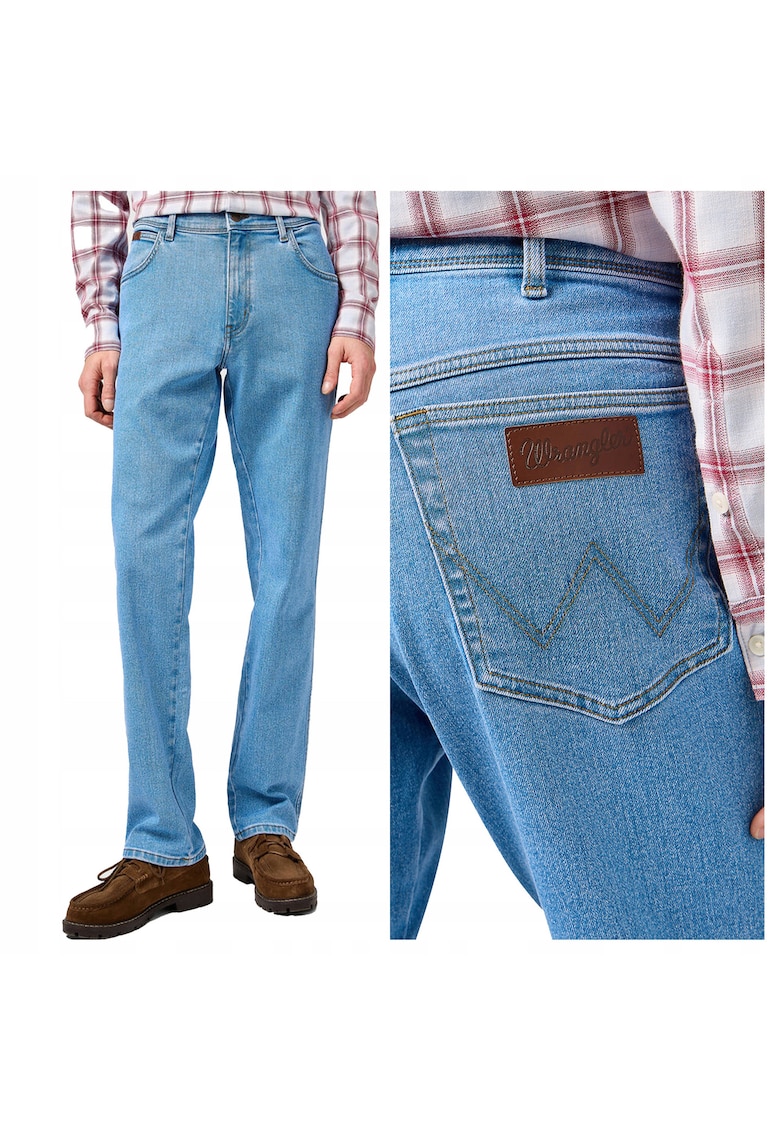 Blugi Barbati - Texas - Straight Fit - Talie Medie - Lungi - Fermoar - 5 Buzunare - Bumbac - W30-L30 US - Albastru