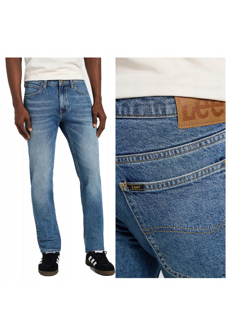 Blugi Barbati - Luke - Skinny Fit - Talie Medie - 5 Buzunare - Fermoar - Lungi - Bumbac - W32-L32 US - Albastru