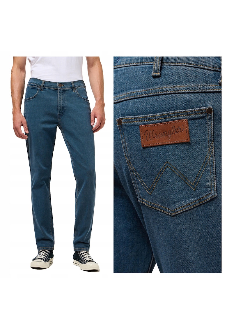 Blugi Barbati - Larston - Slim Fit - Talie Medie - 5 Buzunare - Fermoar - Lungi - Bumbac - W31-L34 US - Albastru