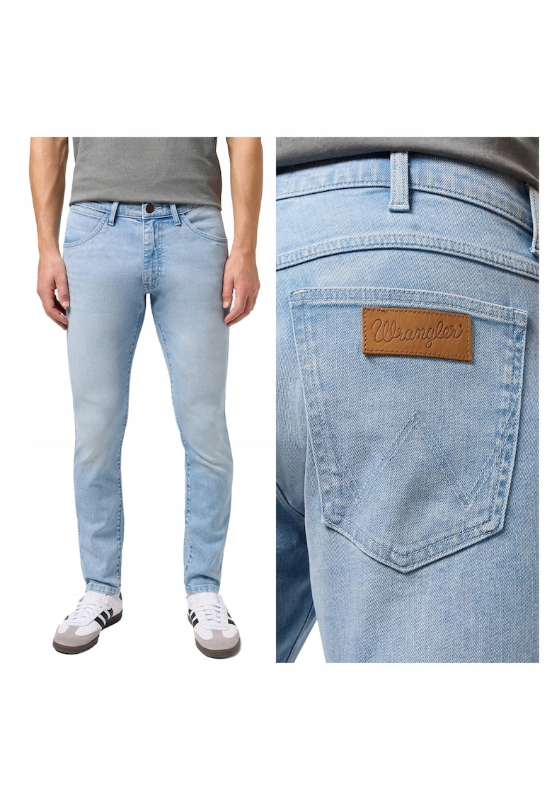 Blugi Barbati - Bryson - Slim Fit - Talie Medie - Lungi - Fermoar - 5 Buzunare - Bumbac - W33-L32 US - Albastru