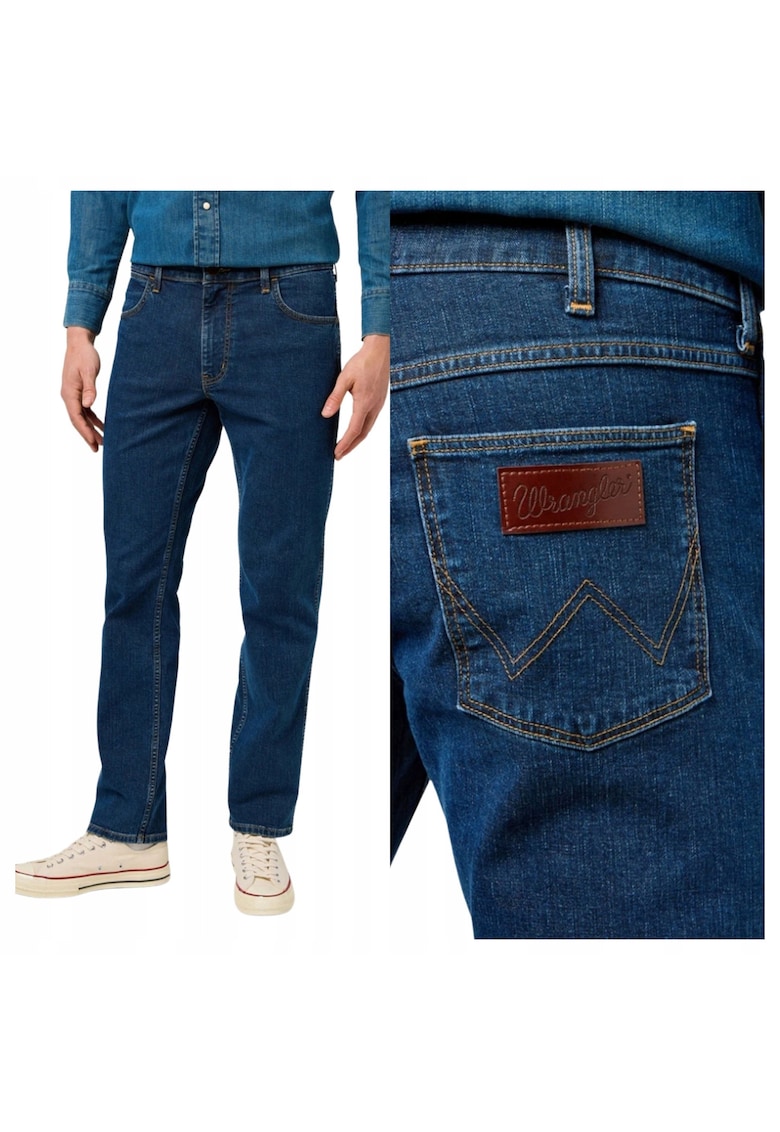 Blugi Barbati - Greensboro - Straight Fit - Talie Medie - 5 Buzunare - Fermoar - Lungi - Bumbac - W31-L30 US - Albastru