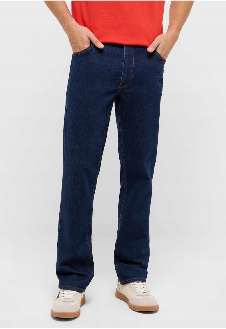 Blugi Barbati - Tramper Straight - Straight Fit - Talie Medie - 5 Buewqgzunare - Fermoar - Lungi - Bumbac - Albastru - Albastru
