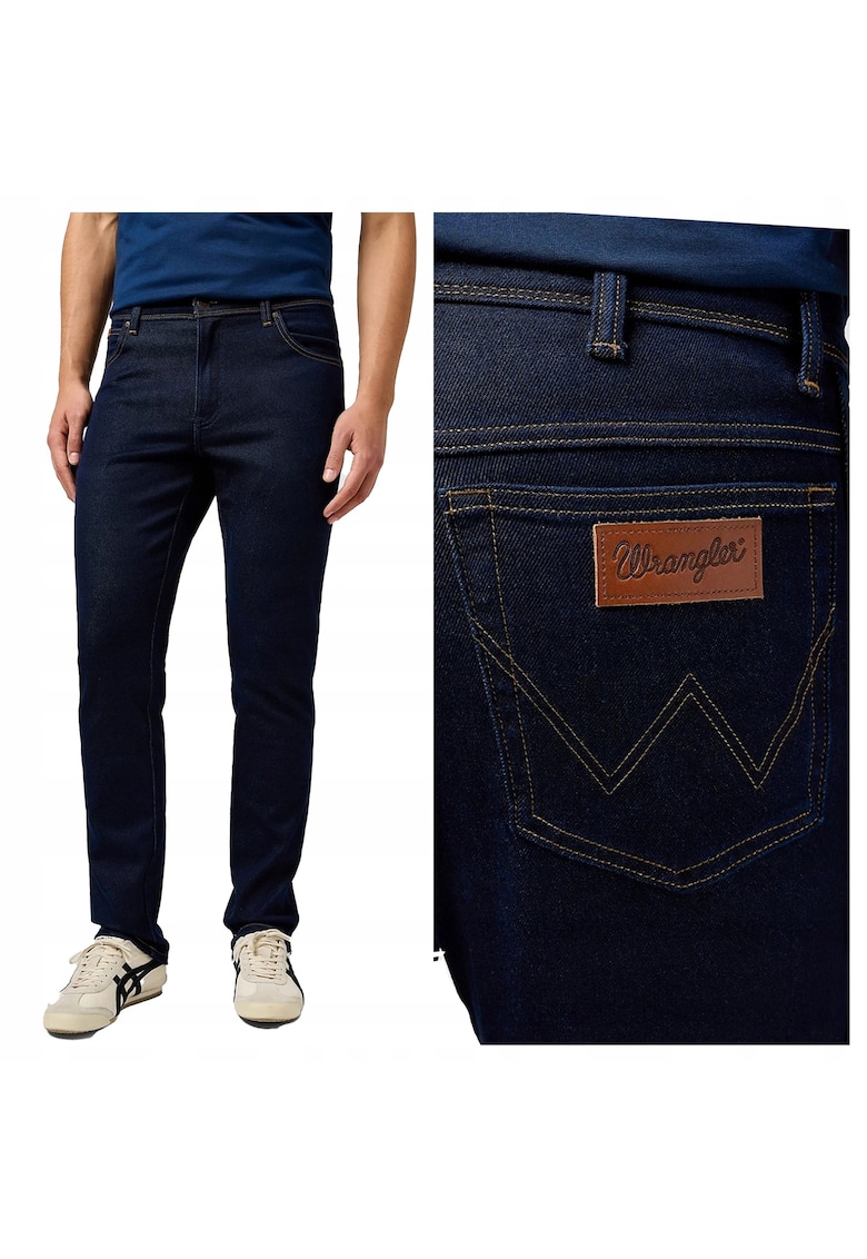 Blugi Barbati - Texas Slim - Slim Fit - Talie Media - Fermoar - Lungi - 5 Buzunare - Bumbac - W34-L36 US - Albastru