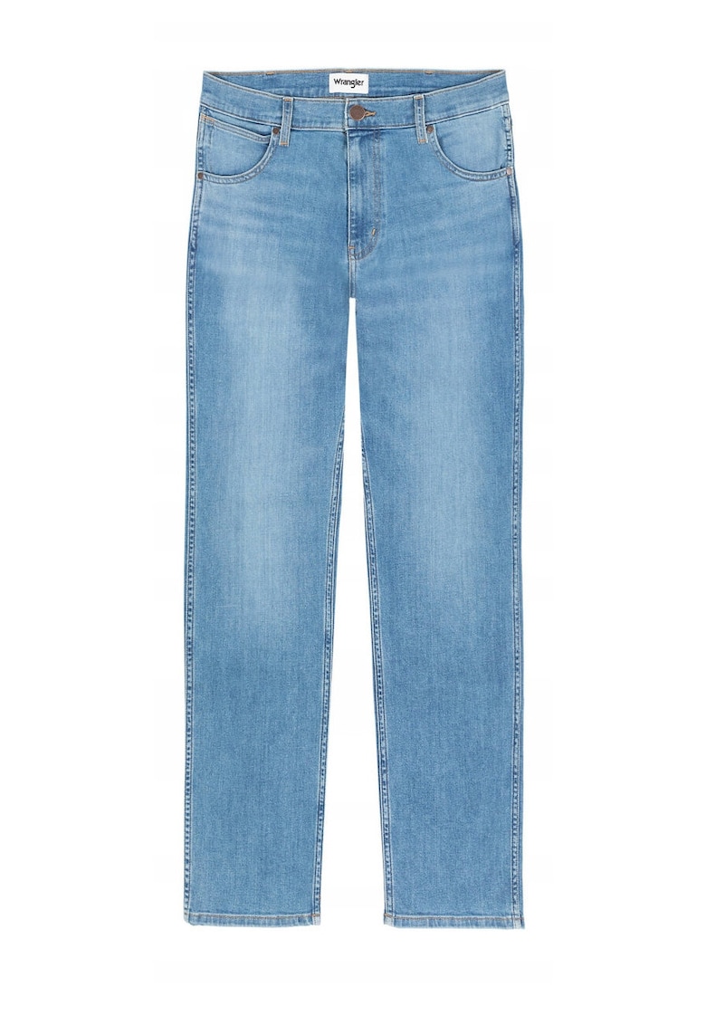 Blugi Straight Fit Talie Joasa - Albastru