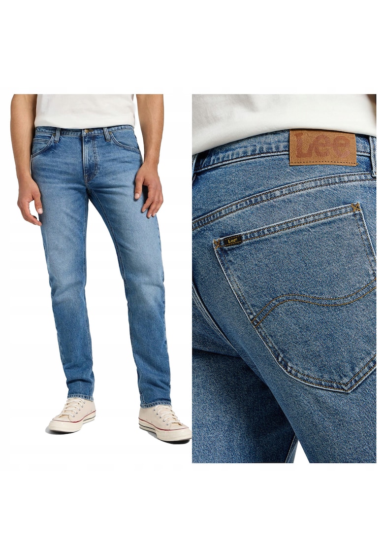 Blugi Barbati - Riverway - Straight Fit - Talie Medie - 5 Buzunare - Fermoar - Lungi - Bumbac - W34-L30 US - Albastru