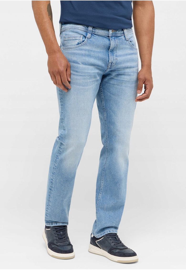 Blugi Barbati - Denver Straight - Straight Fit - Talie Medie - 5 Buzunare - Fermoar - Lungi - Bumbac - W31-L30 US - Albastru