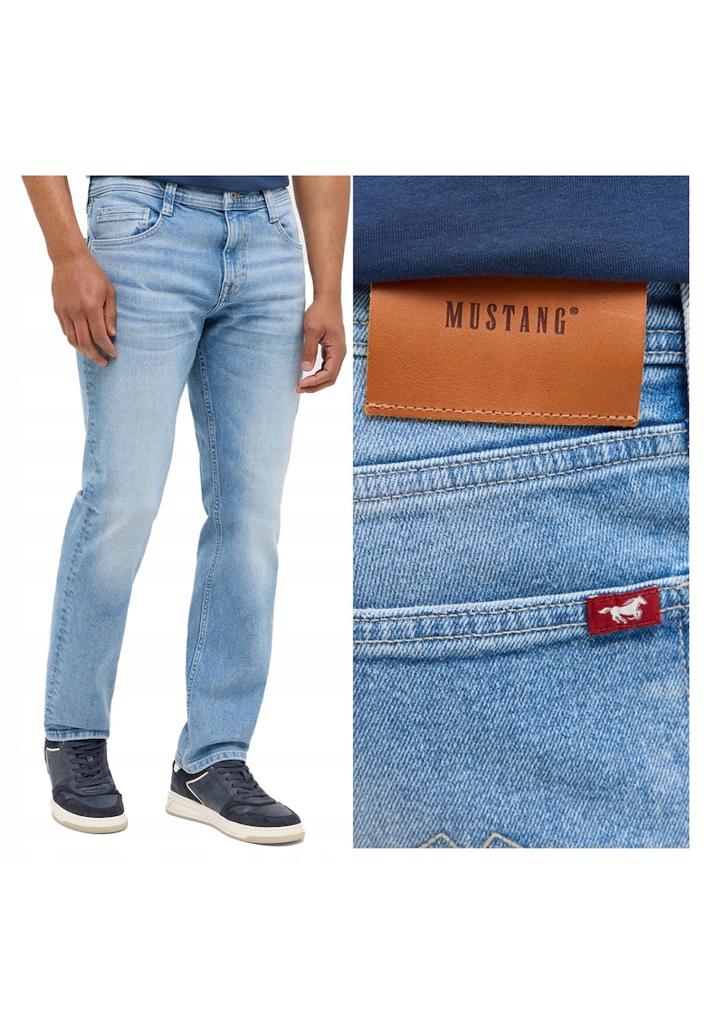 Blugi Barbati - Denver Straight - Straight Fit - Talie Medie - 5 Buzunare - Fermoar - Lungi - Bumbac - W31-L30 US - Albastru