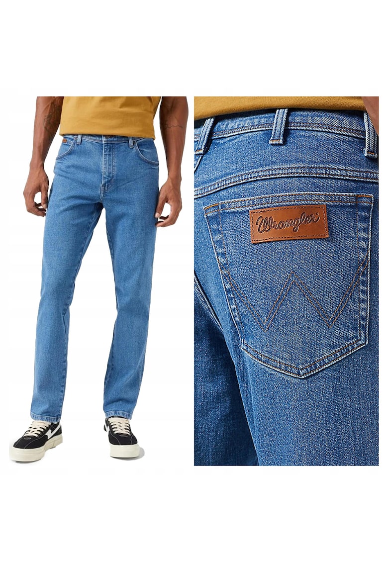 Blugi Slim Fit Albastru cu 5 Buzunare - Albastru