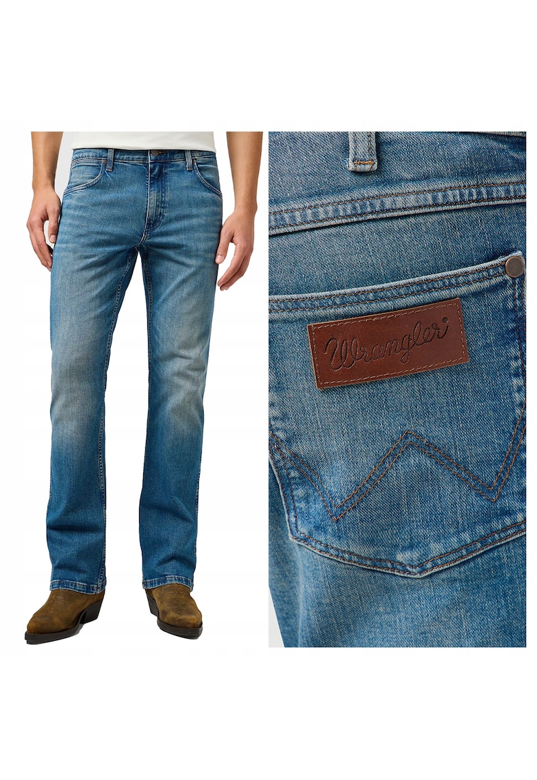 Blugi Barbati - Horizon - Straight Fit - Talie Inalta - 5 Buzunare - Fermoar - Lungi - Bumbac - W33-L34 US - Albastru