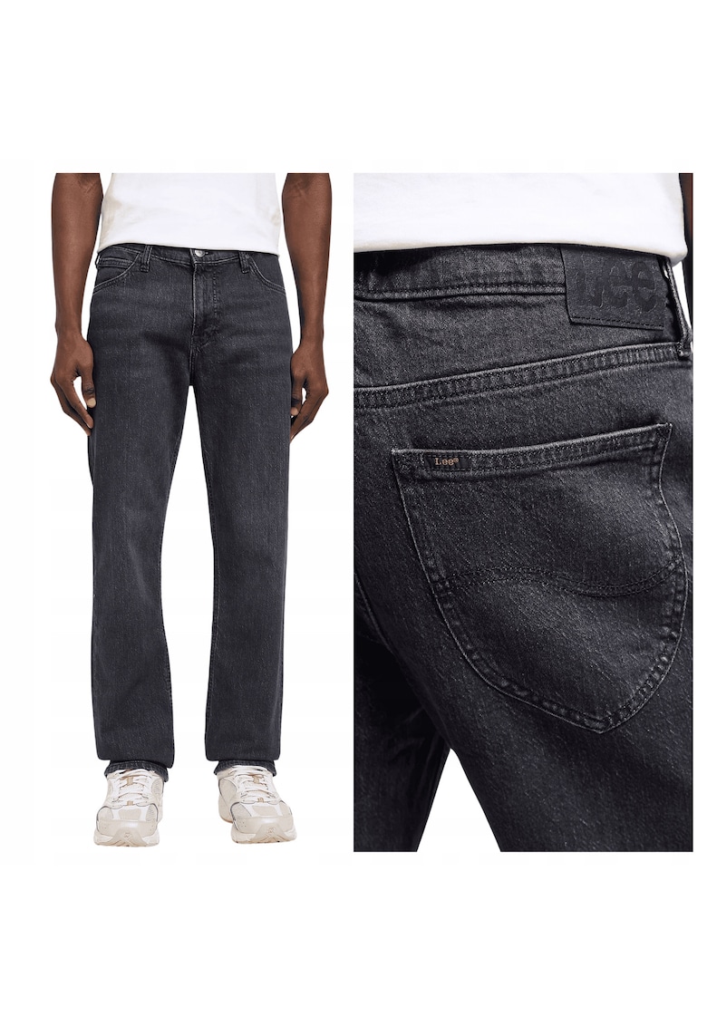 Blugi Barbati - West - Straight Fit - Talie Medie - 5 Buzunare - Fermoar - Lungi - Bumbac - W31-L34 US - Negru