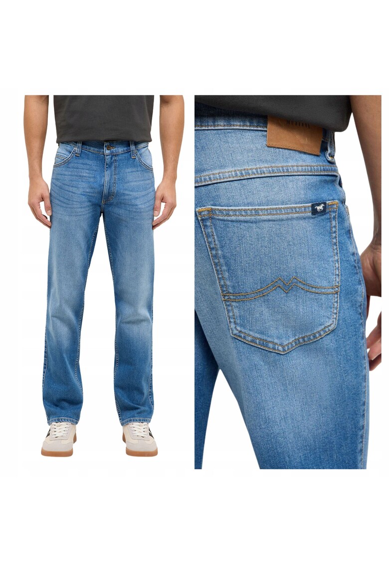 Blugi Albastri Straight Fit - Albastru