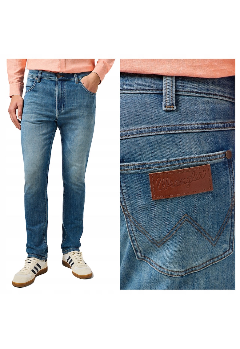 Blugi Barbati - Larston - Slim Fit - Talie Joasa - 5 Buzunare - Fermoar - Lungi - Bumbac - W30-L34 US - Albastru