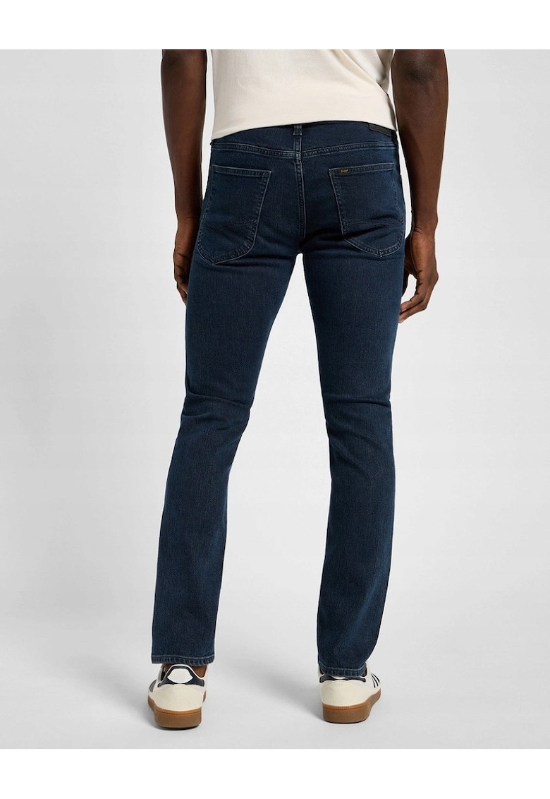 Blugi Barbati - Luke - Skinny Fit - Talie Medie - 5 Buzunare - Fermoar - Lungi - Bumbac - Albastru - Albastru