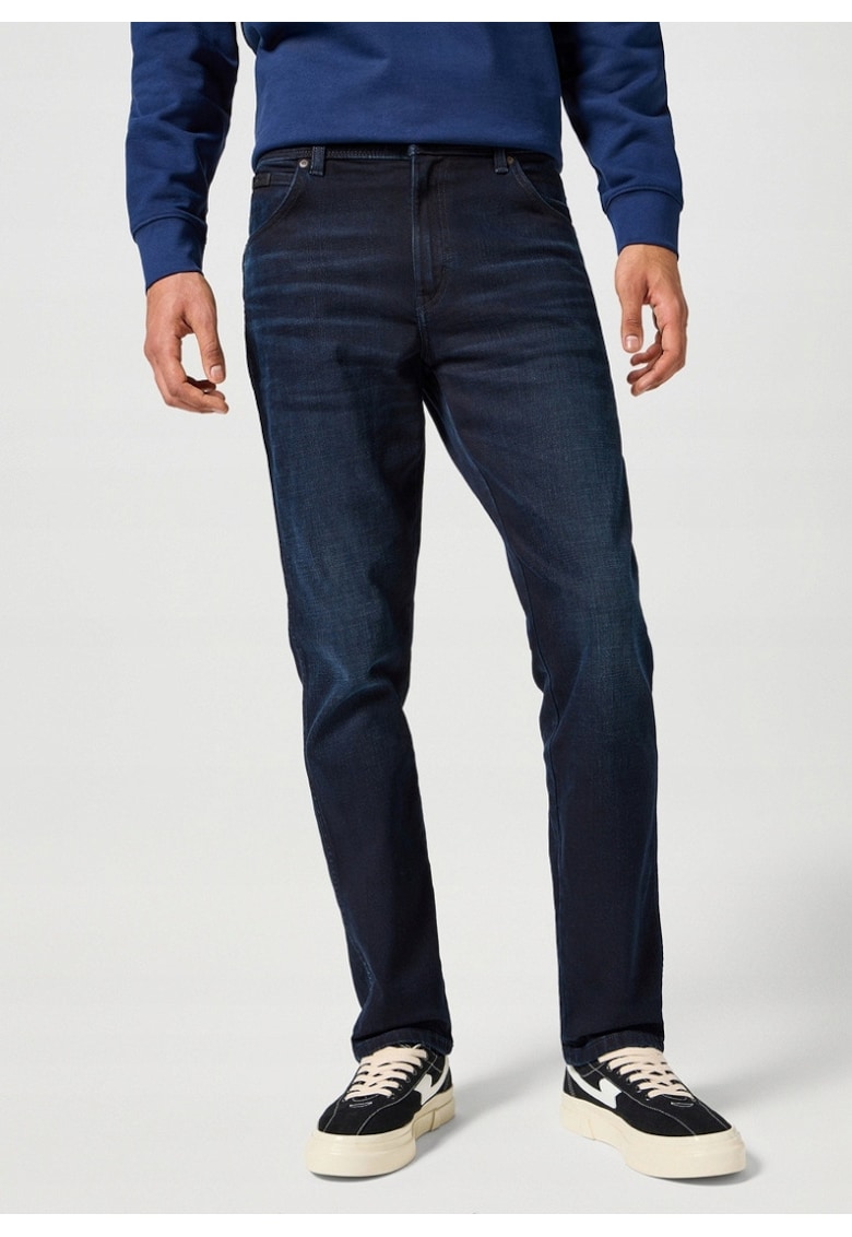 Blugi Barbati - Texas Slim - Straight Fit - Talie Medie - 5 Buzunare - Fermoar - Lungi - Bumbac - W32-L34 US - Albastru