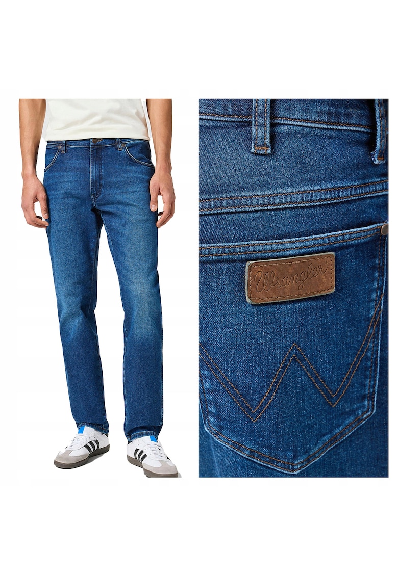 Blugi Barbati - River - Slim Fit - Talie Inalta - 5 Buzunare - Fermoar - Lungi - Bumbac - W30-L34 US - Albastru