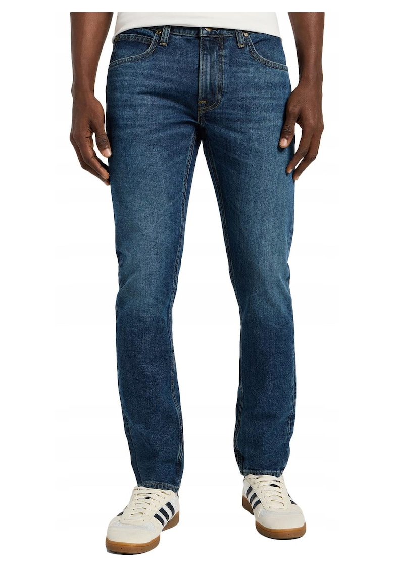 Blugi Barbati - Luke - Skinny Fit - Talie Medie - 5 Buzunare - Fermoar - Lungi - Bumbac - W31-L32 US - Albastru