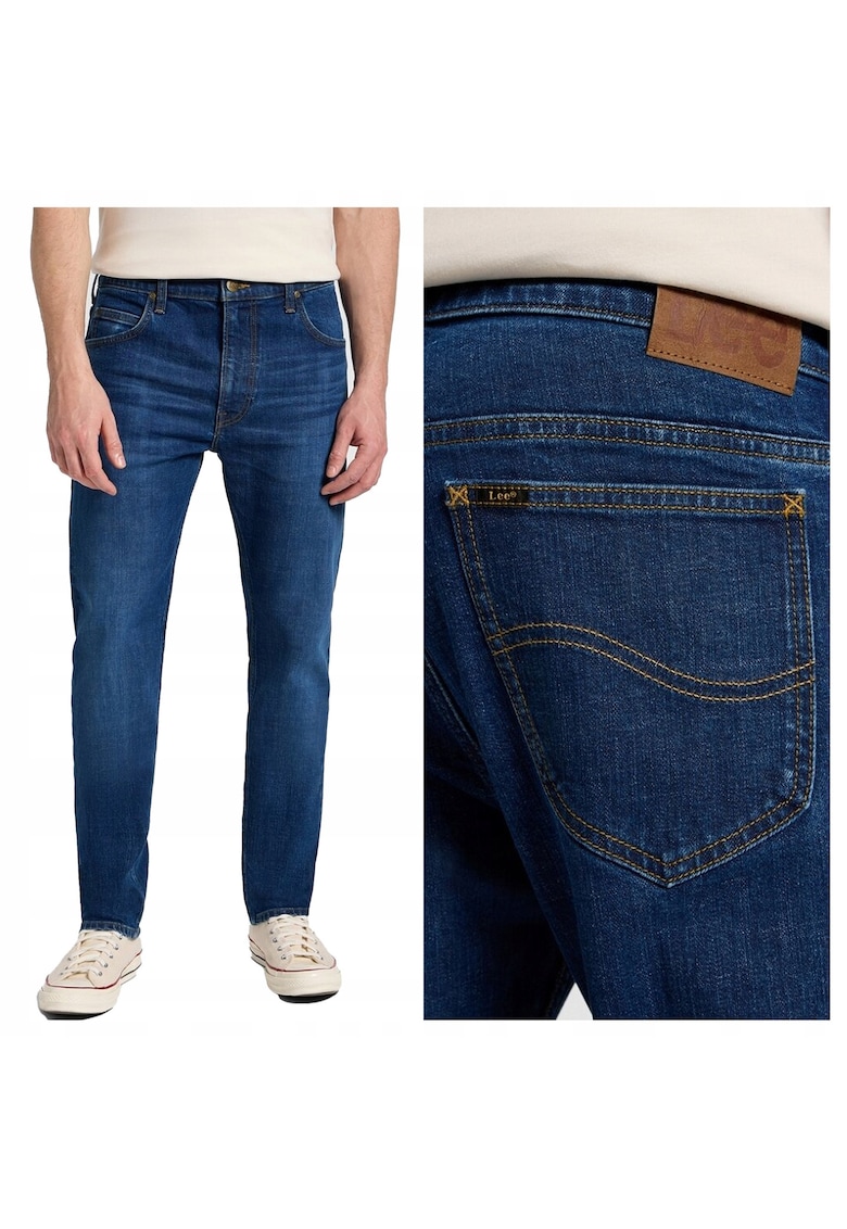 Blugi Barbati - Rider - Straight Fit - Talie Medie - 5 Buzunare - Fermoar - Lungi - Bumbac - W38-L34 US - Albastru