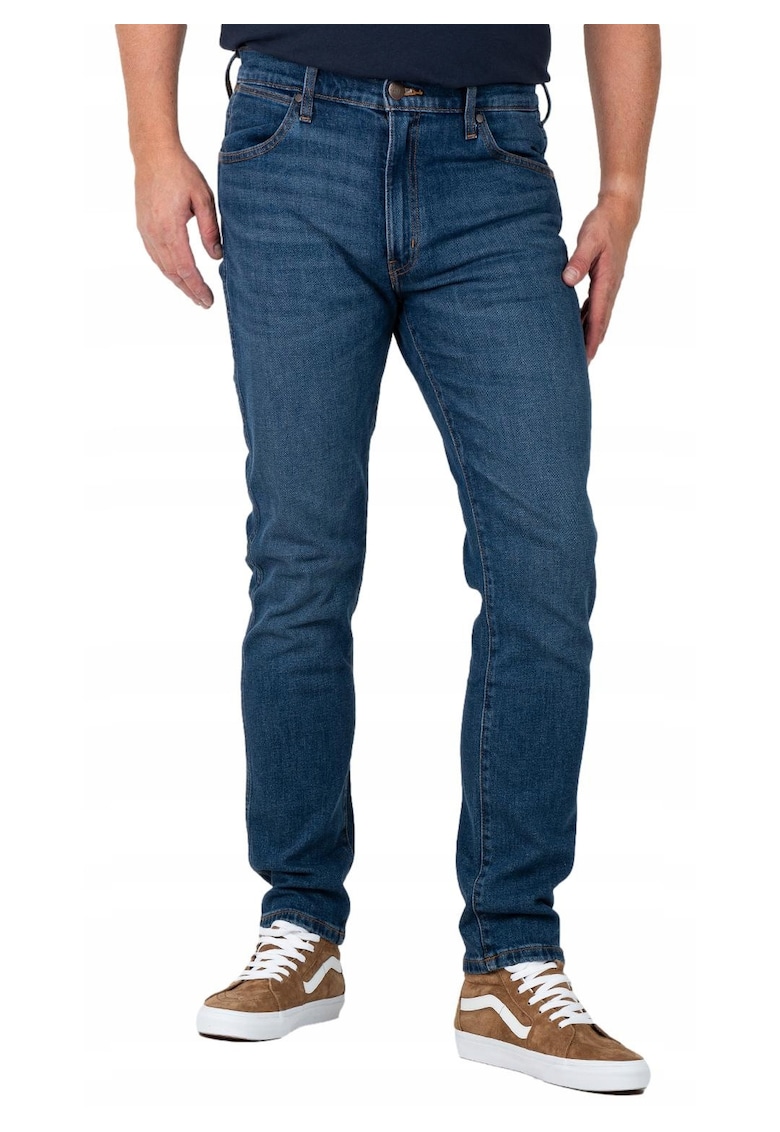 Blugi Barbati - Larston - Skinny Fit - Talie Joasa - 5 Buzunare - Fermoar - Lungi - Bumbac - W31-L34 US - Albastru