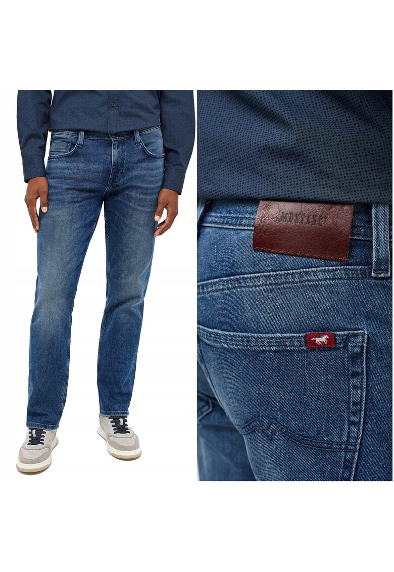 Blugi Straight Fit pentru Barbati - Albastru