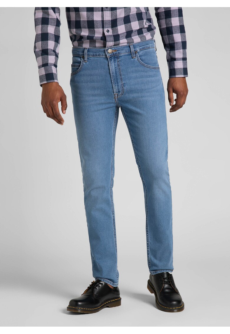 Blugi Barbati - Rider - Slim Fit - Talie Medie - 5 Buzunare - Fermoar - Lungi - Bumbac - W32-L32 US - Albastru