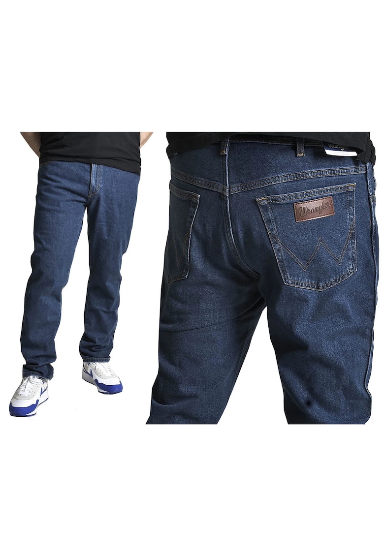 Blugi Barbati - Texas Slim - Slim Fit - Talie Medie - 5 Buzunare - Fermoar - Lungi - Bumbac - W34-L34 US - Albastru