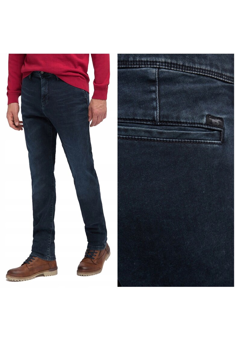 Blugi Barbati - Relax Chino - Slim Fit - Talie Medie - 5 Buzunare - Fermoar - Lungi - Bumbac - W30-L34 US - Albastru