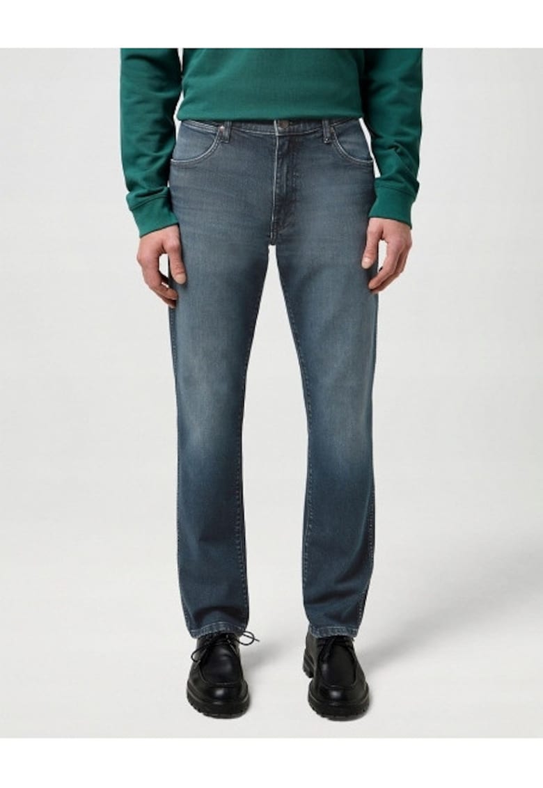 Blugi Barbati - Larston - Slim Fit - Talie Joasa - 5 Buzunare - Fermodwqfwqar - Lungi - Bumbac - Albastru - Albastru