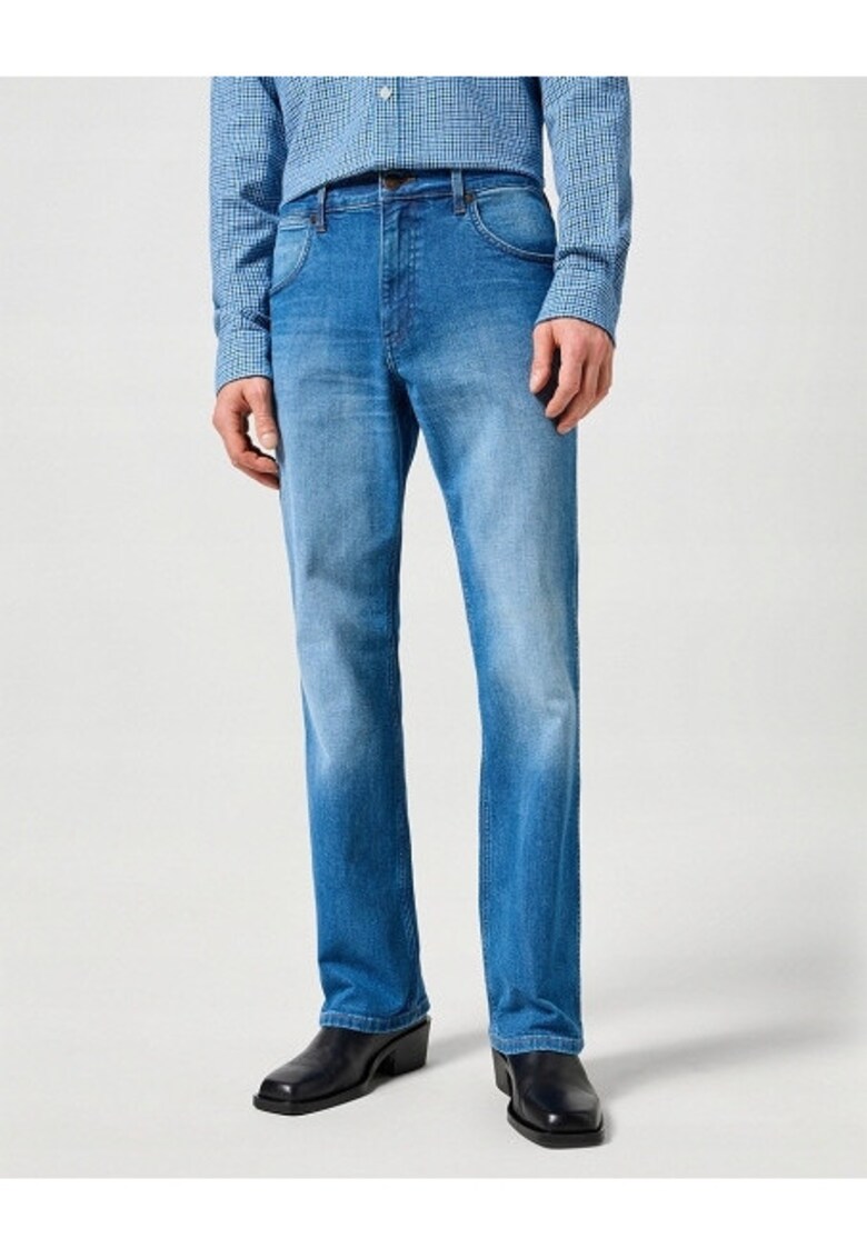 Blugi Barbati - Horizon - Bootcut - Talie Inalta - 5 Buzunare - Fermoar - Lungi - Bumbac - W34-L34 US - Albastru