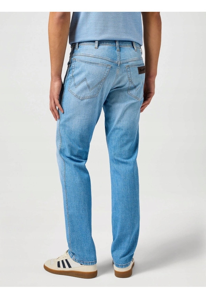 Blugi Barbati - Texas Slim - Slim Fit - Talie Medie - 5 Buzunare - Fermoar - Lungi - Bumbac - W33-L34 US - Albastru