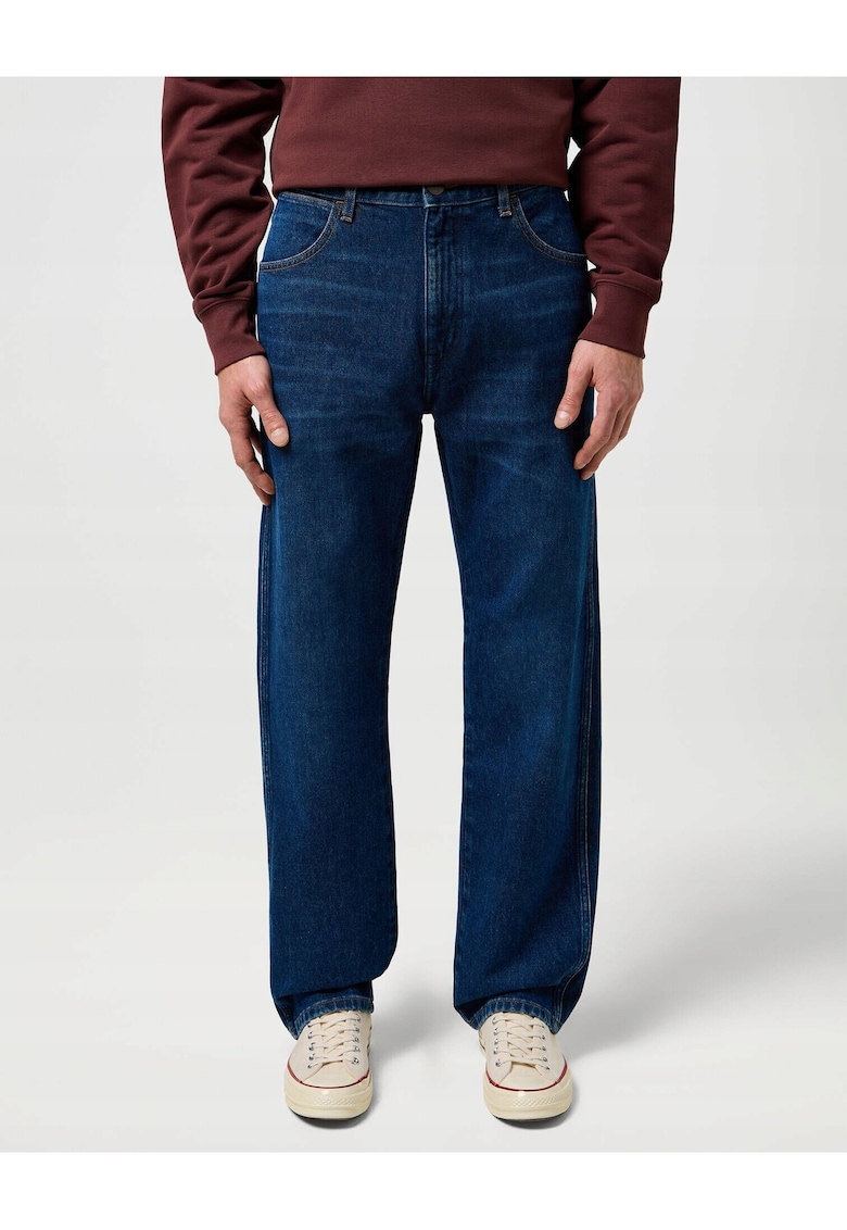 Blugi Barbati - Frontier - Loose Fit - Talie Medie - 5 Buzunare - Fermoar - Lungi - Bumbac - W36-L32 US - Albastru