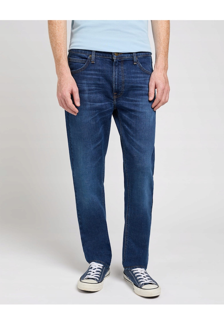 Blugi Barbati - Daren Zip Fly - Slim Fit - Talie Medie - 5 Buzunare - Fermoar - Lungi - Bumbac - W31-L34 US - Albastru