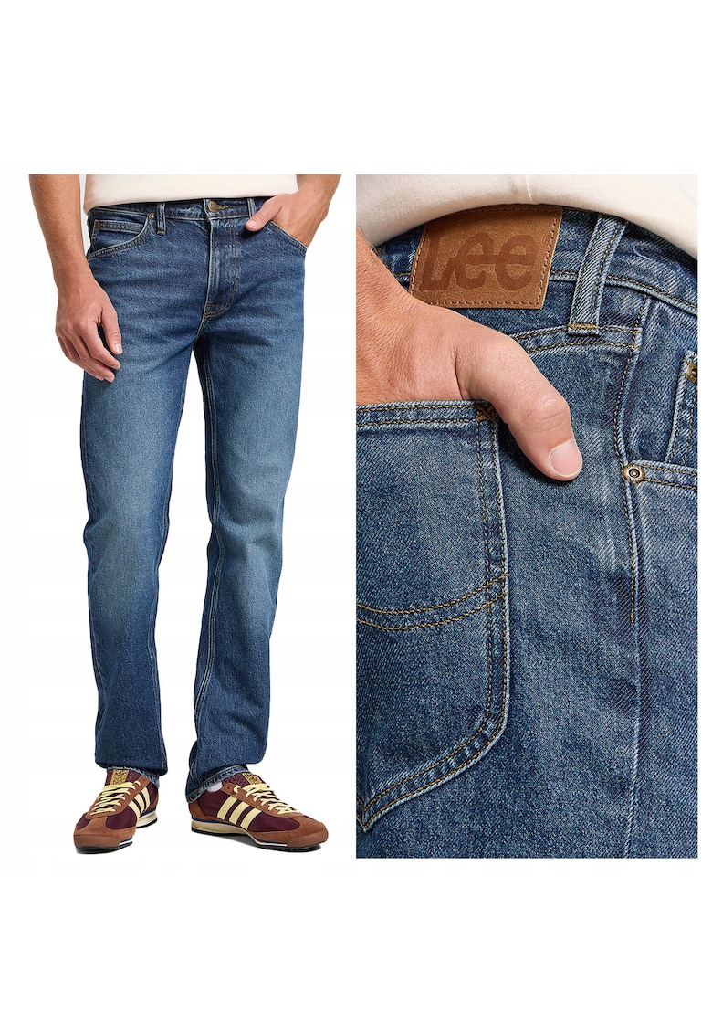 Blugi Daren Zip Fly pentru Barbati - Albastru