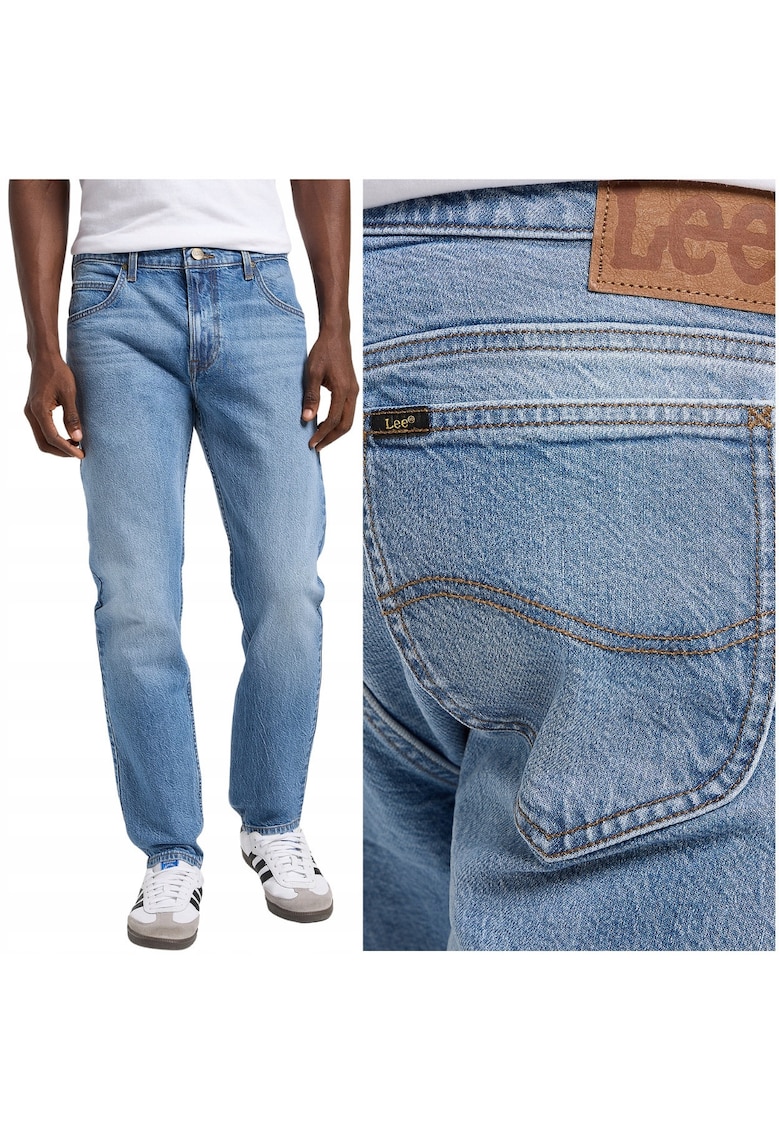 Blugi Barbati - Rider - Slim Fit - Talie Medie - 5 Buzunare - Fermoar - Lungi - Bumbac - W38-L32 US - Albastru