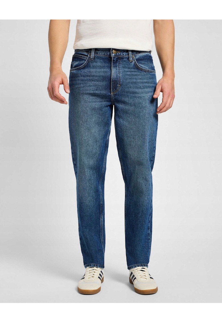 Blugi Barbati - Oscar - Slim Fit - Talie Medie - 5 Buzunare - Fermoar - Lungi - Bumbac - W32-L34 US - Albastru