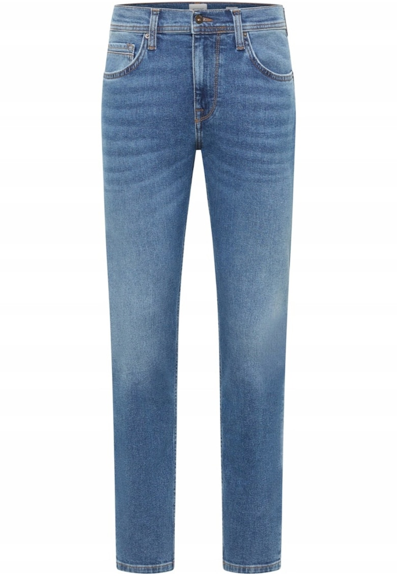 Blugi Barbati - Vegas Slim - Slim Fit - Talie Medie - 5 Buzunare - Fermoar - Lungi - Bumbac - Albastru - Albastru