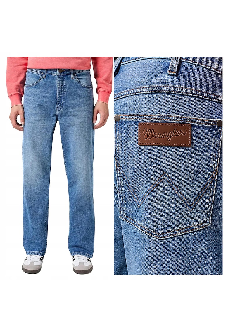 Blugi Barbati - Redding - Loose Fit - Talie Medie - 5 Buzunare - Fermoar - Lungi - Bumbac - W36-L32 US - Albastru