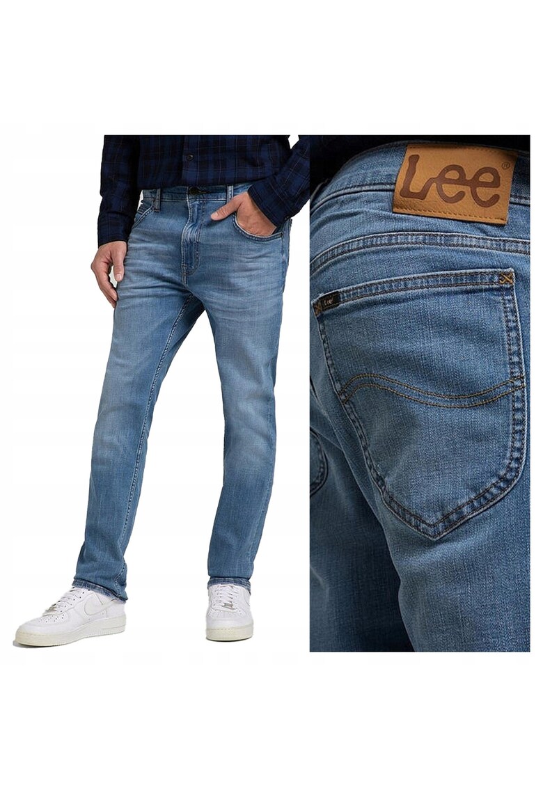 Blugi Barbati - Rider - Slim Fit - Talie Medie - 5 Buzunare - Fermoar - Lungi - Bumbac - W32-L36 US - Albastru