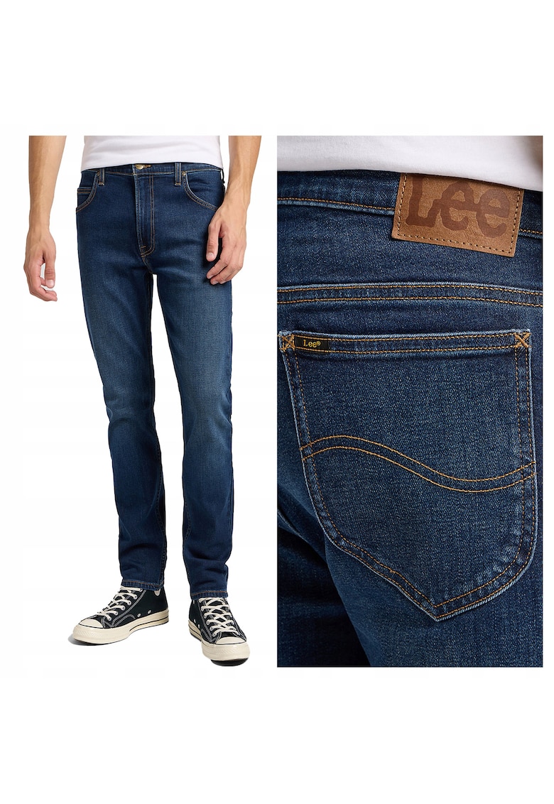 Blugi Barbati - Rider - Straight Fit - Talie Medie - 5 Buzunare - Fermoar - Lungi - Bumbac - W31-L34 US - Albastru