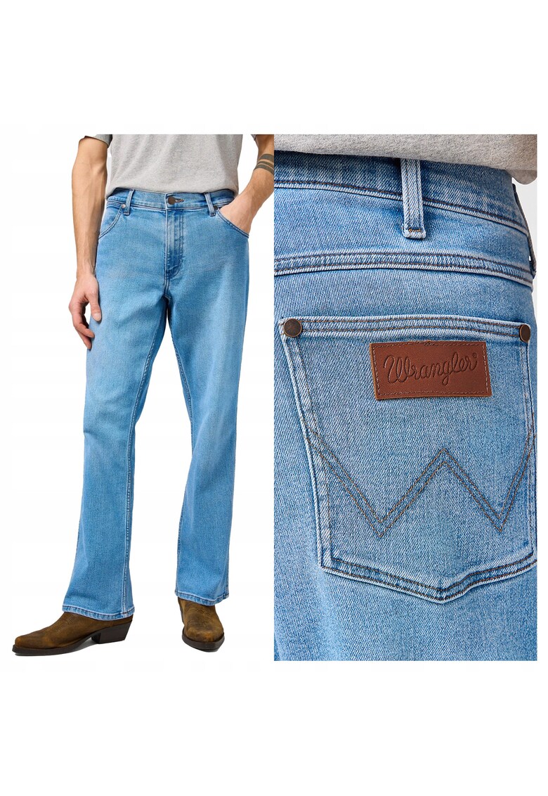 Blugi Barbati - Horizon - Straight Fit - Talie Medie - 5 Buzunare - Fermoar - Lungi - Bumbac - W32-L32 US - Albastru