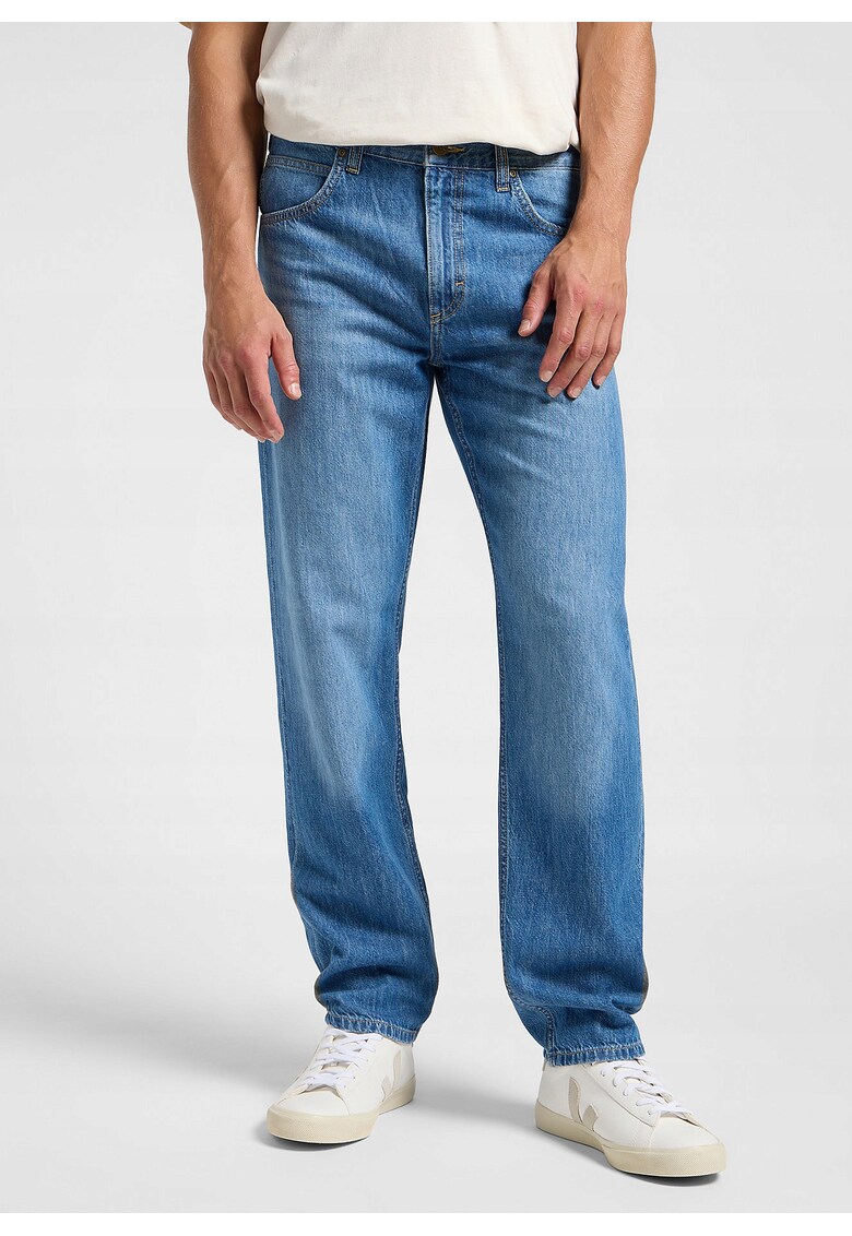 Blugi Barbati - Oscar - Slim Fit - Talie Inalta - 5 Buzunare - Fermoar - Lungi - Bumbac - W36-L30 US - Albastru