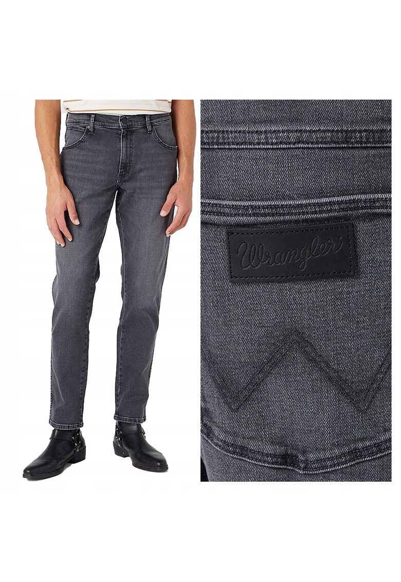 Blugi Barbati - River - Straight Fit - Talie Medie - 5 Buzunare - Fermoar - Lungi - Bumbac - W40-L32 US - Gri