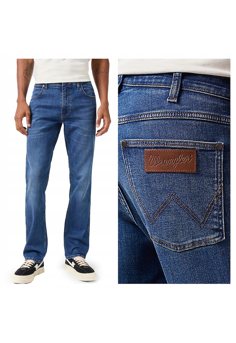 Blugi Barbati - Greensboro - Straight Fit - Talie Medie - 5 Buzunare - Fermoar - Lungi - Bumbac - W30-L34 US - Albastru