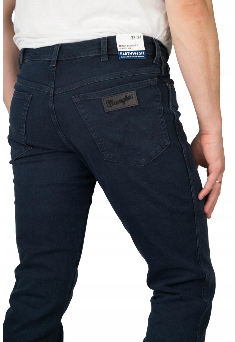 Blugi Barbati - Texas - Slim Fit - Talie Medie - 5 Buzunare - Fermoar - Lungi - Bumbac - W40-L34 US - Albastru