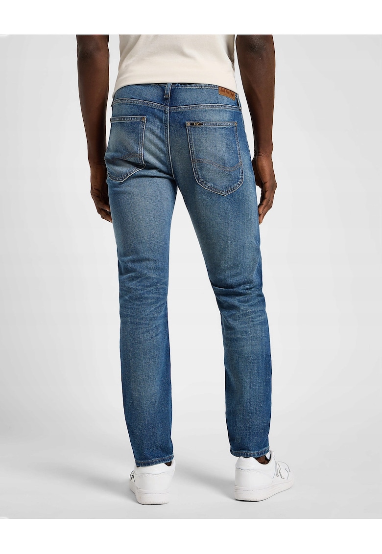 Blugi Barbati - Luke - Slim Fit - Talie Medie - 5 Buzunare - Fermoar - Lungi - Bumbac - W36-L34 US - Albastru