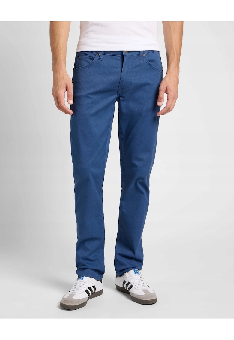 Blugi Barbati - Daren Zip Fly - Straight Fit - Talie Joasa - 5 Buzunare - Fermoar - Lungi - Bumbac - W34-L32 US - Albastru