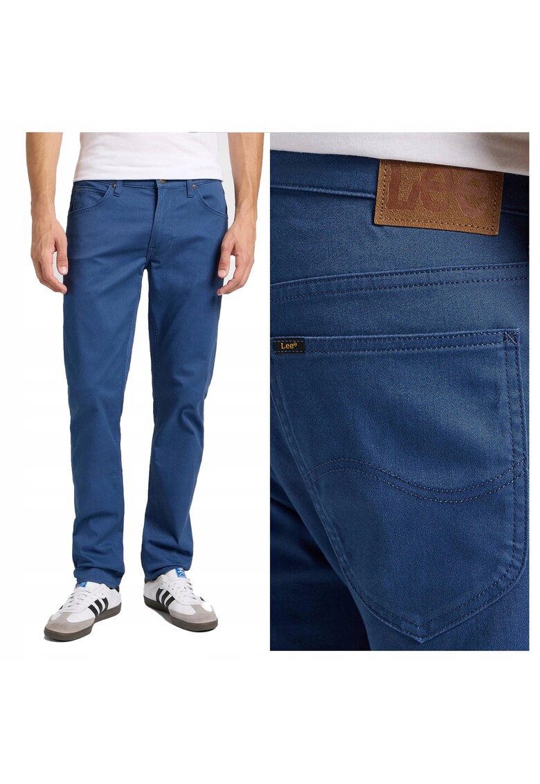 Blugi Barbati - Daren Zip Fly - Straight Fit - Talie Joasa - 5 Buzunare - Fermoar - Lungi - Bumbac - W33-L34 US - Albastru