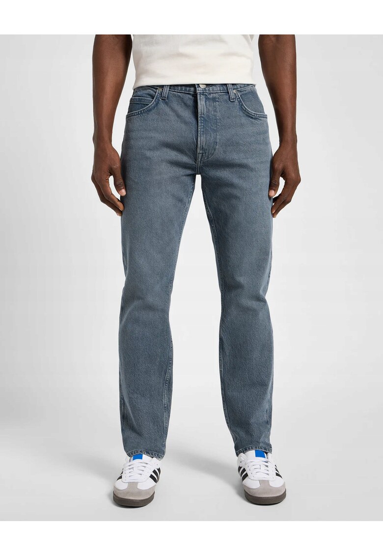 Blugi Barbati - Rider - Slim Fit - Talie Medie - 5 Buzunare - Fermoar - Lungi - Bumbac - Gri