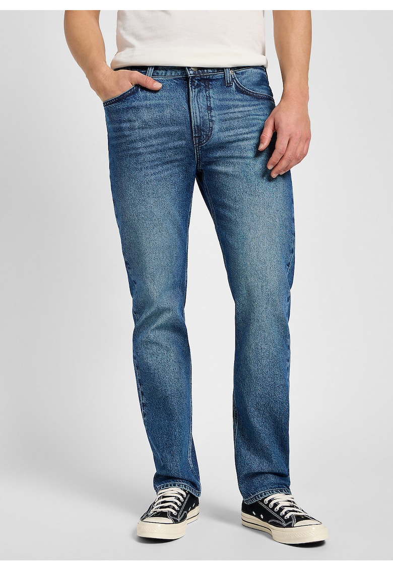 Blugi Barbati - West - Fit - Talie Medie - 5 Buzunare - Fermoar - Ldwqfungi - Bumbac - Albastru - Albastru